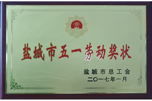 盐城市五一劳动奖状